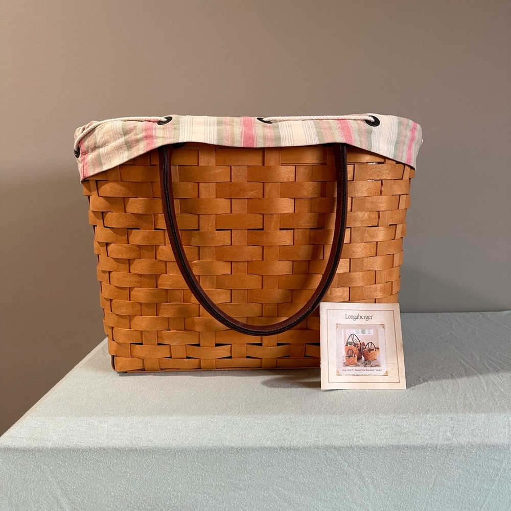 Longaberger Large Good Ol’ Summertime Boardwalk Basket